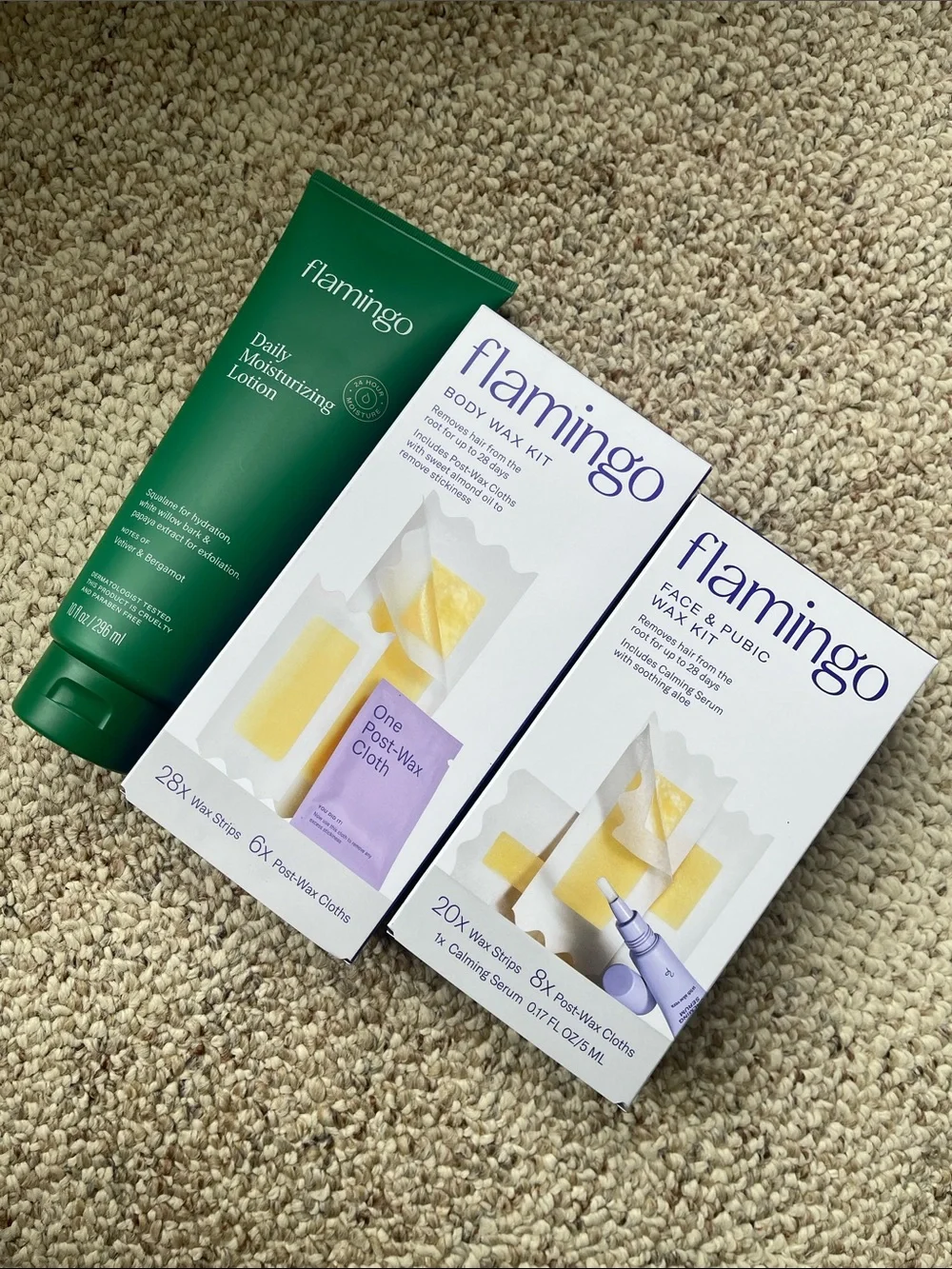 Flamingo Wax Kits & Daily Moisturizing Lotion